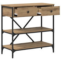 vidaXL Konsolbord Artisan Ek 75x34.5x75 cm Konstruerat trä