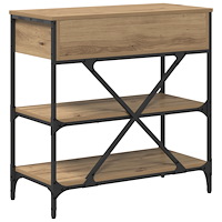 vidaXL Konsolbord Artisan Ek 75x34.5x75 cm Konstruerat trä