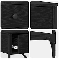 vidaXL Konsolbord Svart ek 75x34,5x75 cm Trä