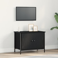 vidaXL Svart ek TV-bänk Svart ek Konstruerat trä 60 x 35 x 45 cm TV-bänk