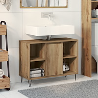 vidaXL Värdeskåp Artisan Ek MDF Standard Värdeskåp Rektangulär