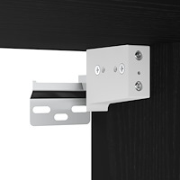 vidaXL Vanity Enhet Svart Ek Konstruerat Trä Medium Svart Ek Vanity