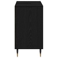 vidaXL Vanity Enhet Svart Ek Konstruerat Trä Medium Svart Ek Vanity