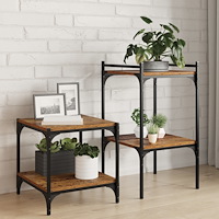 vidaXL Väggmonterade Hyllor Gamla trä Trä 40 x 40 x 1.5 cm Rustik Hylla
