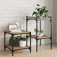 vidaXL Väggmonterade Hyllor Massiv ek Trä 40 x 40 x 1.5 cm