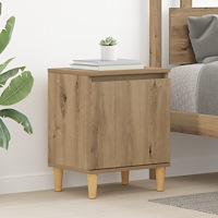 vidaXL Artisan Eklund Artisan ek MDF 40 x 30 x 50 cm Sängbord
