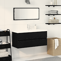 vidaXL Diskho skåp med dörr Svart ek 100 x 39 x 62 cm Konstruerat trä