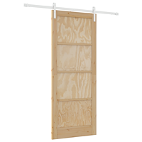 vidaXL Skjutdörr Set om 2 Naturlig och vit Massivt tallträ 86 x 211 cm