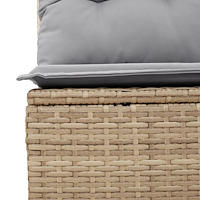 vidaXL 9-delars trädgårdsofa set med kuddar Beige Poly Rattan