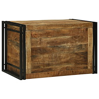 vidaXL Förvaringslåda 80x50x50 cm Solid Grovt Mangoträ