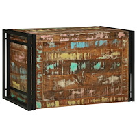 vidaXL Förvaringsbox Flerfärgad 80x50x50 cm Solid Återvunnet Trä