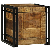 vidaXL Förvaringslåda 40x40x40 cm Solid Grovt Trä Mango