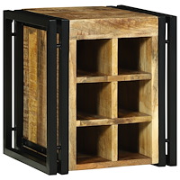 vidaXL Vinrack 34.5 x 35 x 39 cm Massivt trä Grovt mangoträ