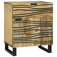 vidaXL Sängskåp 50x33x60 cm Massivt Mango Trä