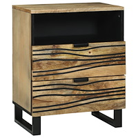 vidaXL Sängbord 50x33x60 cm Massivt Trä Mangoträ