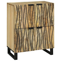 vidaXL Skåp 60x33.5x75 cm Massivt Mangoträ och Ingenjörsträ