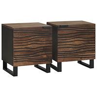 vidaXL Sängskåp 2 st 40x33,5x46 cm Massivt trä Mango