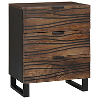 vidaXL Sängbord 50x33x60 cm Massivt Mangoträ & Ingenjörsträ