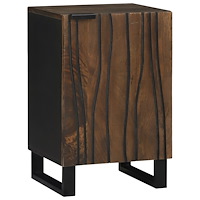 vidaXL Badrumsskåp Brun, Svart 38 x 33.5 x 58 cm Massivt Mangoträ