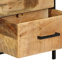 vidaXL Sängbord 2 st 40x35x50 cm Massivt Trä Grovt Mango