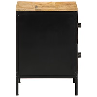 vidaXL Sängbord 2 st 40x35x50 cm Massivt Trä Grovt Mango