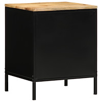 vidaXL Sängbord 2 st 40x35x50 cm Massivt Trä Grovt Mango