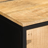 vidaXL Sängbord 2 st 40x35x50 cm Massivt Trä Grovt Mango