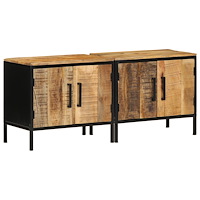 vidaXL Sängbord 2 stycken 50x30x45 cm Massivt Trä Grovt Mango