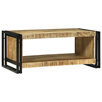vidaXL kaffe bord 90x50x38 cm massivt grovt trä mango