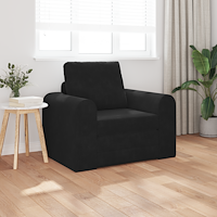 vidaXL Golvsängsoffa 2-i-1 Svart 98x71x83 cm Sammet