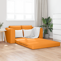 vidaXL Golvs soffa säng 2-i-1 Mörkgul 148x71x83 cm Tyg