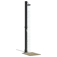 vidaXL Utomhus Solardusch med Kran 217 cm 20 L