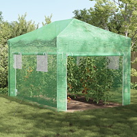 vidaXL Walk-in växthus med pop-up ram Grön 430x290x315 cm Stål