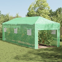 vidaXL Walk-in Växthus med Pop-up Ram Grön 870x290x315 cm Stål