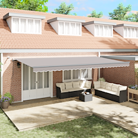 vidaXL Utfällbar markis with Ljusgrå 600 × 300 cm tyg