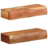 vidaXL Vägghyllor 2 st 40x17x8 cm massivt trä akacia