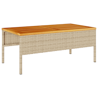 vidaXL Ute-soffset Beige och ljusgrå Rotting, tyg Standard Hållbar