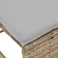 vidaXL Ute-soffset Beige och ljusgrå Rotting, tyg Standard Hållbar