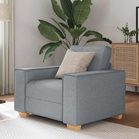 vidaXL Soffa ljusgrå 60 cm tyg