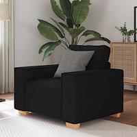 vidaXL Soffa svart 60 cm tyg