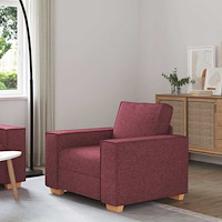 vidaXL Soffa vinröd 60 cm tyg