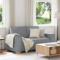 vidaXL 2-sitssoffa ljusgrå 120 cm tyg