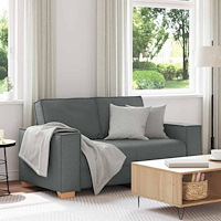 vidaXL 2-sitssoffa mörkgrå 120 cm tyg