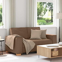 vidaXL 2-sitssoffa brun 120 cm tyg