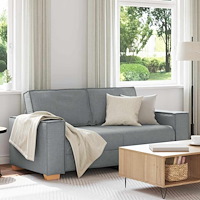 vidaXL 2-sitssoffa ljusgrå 140 cm tyg
