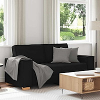 vidaXL 2-sitssoffa svart 140 cm tyg