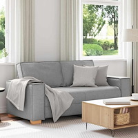 vidaXL 2-sitssoffa molngrå 140 cm tyg