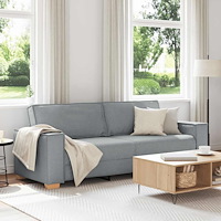 vidaXL 3-sitssoffa ljusgrå 180 cm tyg