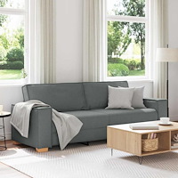 vidaXL 3-sitssoffa mörkgrå 180 cm tyg