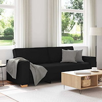 vidaXL 3-sitssoffa svart 180 cm tyg